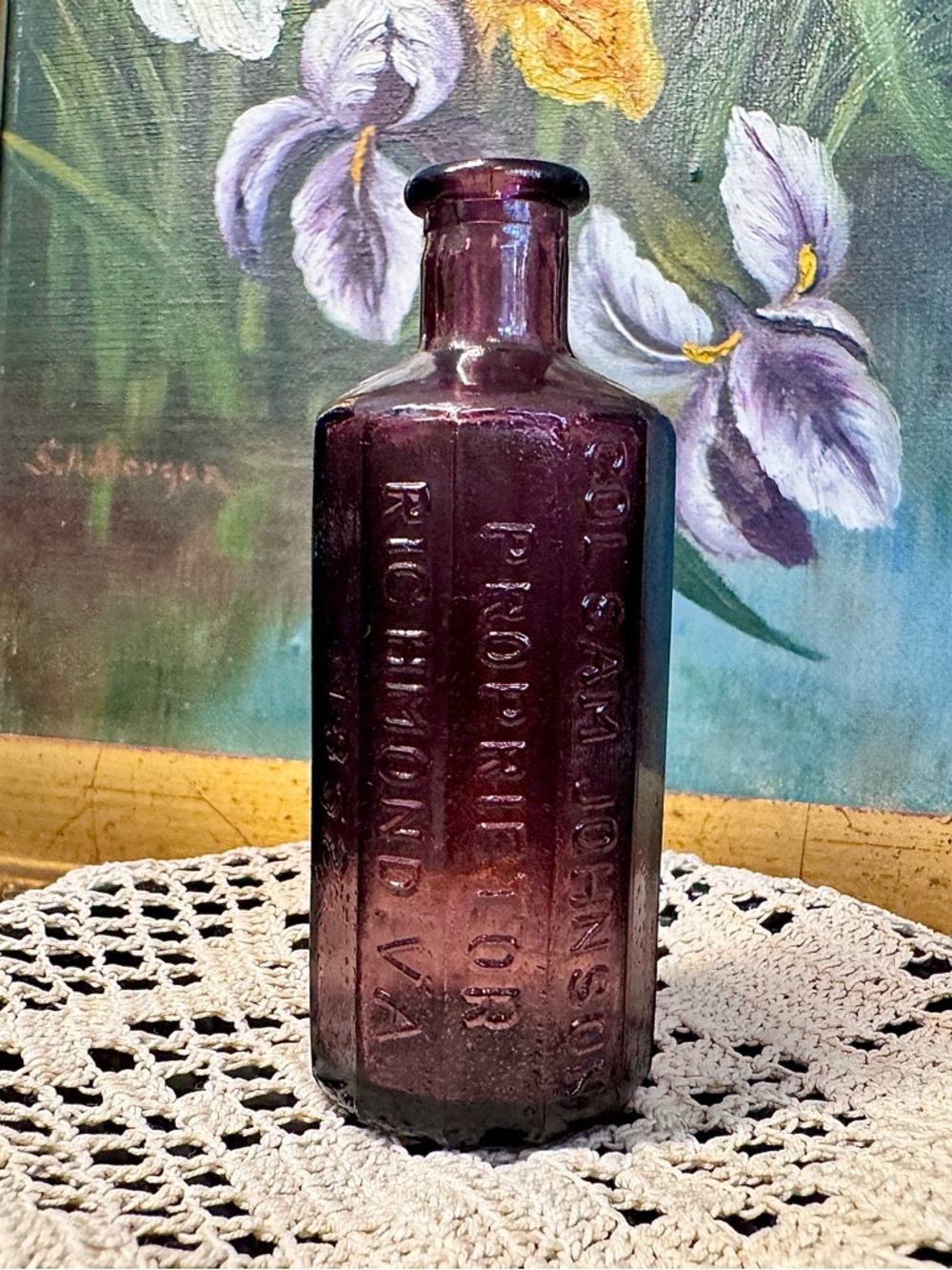 Vintage Wheaton Alancaster’s Indian Vegetable Jaundice Bitters Glass Bottle